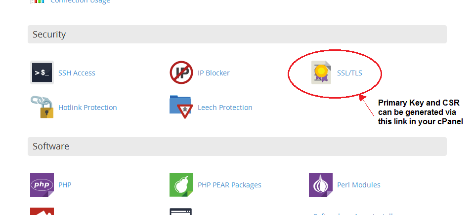 Accessing SSL from cPanel